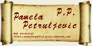 Pamela Petruljević vizit kartica